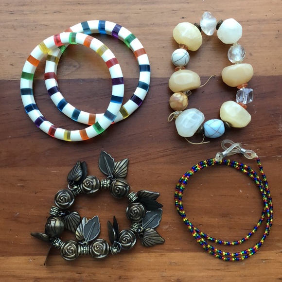 4 Bracelets, 1 Necklace (necklace doubles as a multi-layer bracelet) - Picture 6 of 6